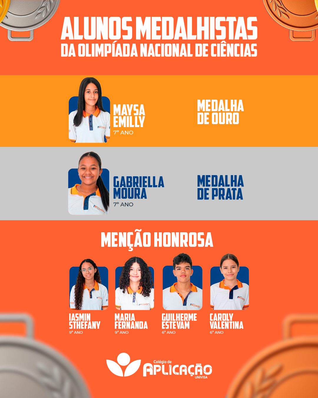 Colégio de Aplicação se destaca na Olimpíada Nacional de Ciências(ONC)